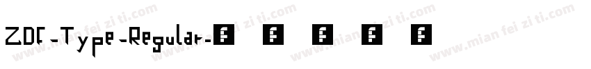ZDF Type Regular字体转换